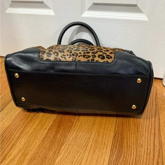 Banana Republic Leopard Print Leather Handbag - Picture 3 of 5
